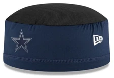Dallas Cowboys Training Skully Cap Beanie Blue Star Black top New Era NFL hat S