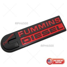 Cummins Fummins Diesel Fender Tailgate Badge Nameplate Emblem Fit Ram Dodge Red