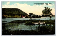 Malmburg Point Mount Topin Little York Lake New York NY UNP DB Postcard H26
