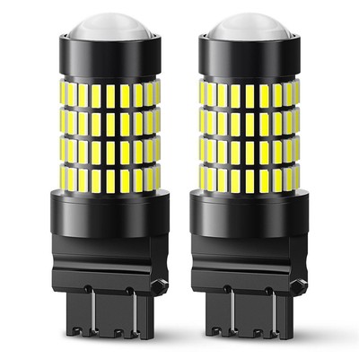 2/4x LED Front Turn Signal Blinker DRL Light Lamps 3157 3457 4157 White 6000K