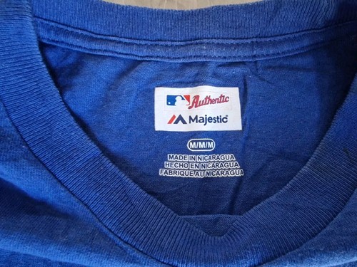 Majestic MLB Kansas City Royals T-Shirt Blue Size Medium Mens Preloved - Picture 4 of 8