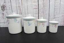 Studio Nova 4 Tender Bloom Canisters With Lids 4", 5", 6" & 7" VGC