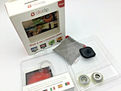 OLLOCLIP 4-in-1 Photo Lens for iPAD, Fisheye, Wide-Angle, Macro 10x und 15x 
