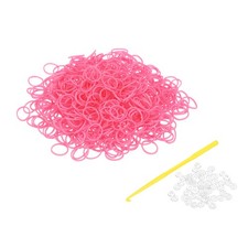600Pcs Loom Rubber Band Kit with 25Pcs S-Clips and 1Pcs Hook, Watermelon Red