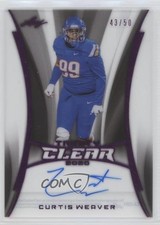 2020 Leaf Trinity Clear Auto Pink Foil 43/50 Curtis Weaver #CA-CW1 Auto 2t9