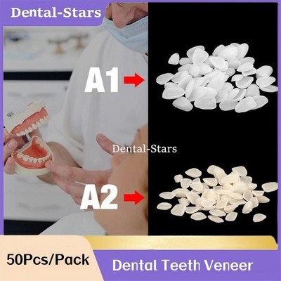 50 Pcs Dental Ultra Thin Whitening Porcelain Teeth Veneers Resin Teeth Anterior