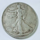 1937 S 50C Walking Liberty Half Dollar 90% Silver Circulated Coin #6287