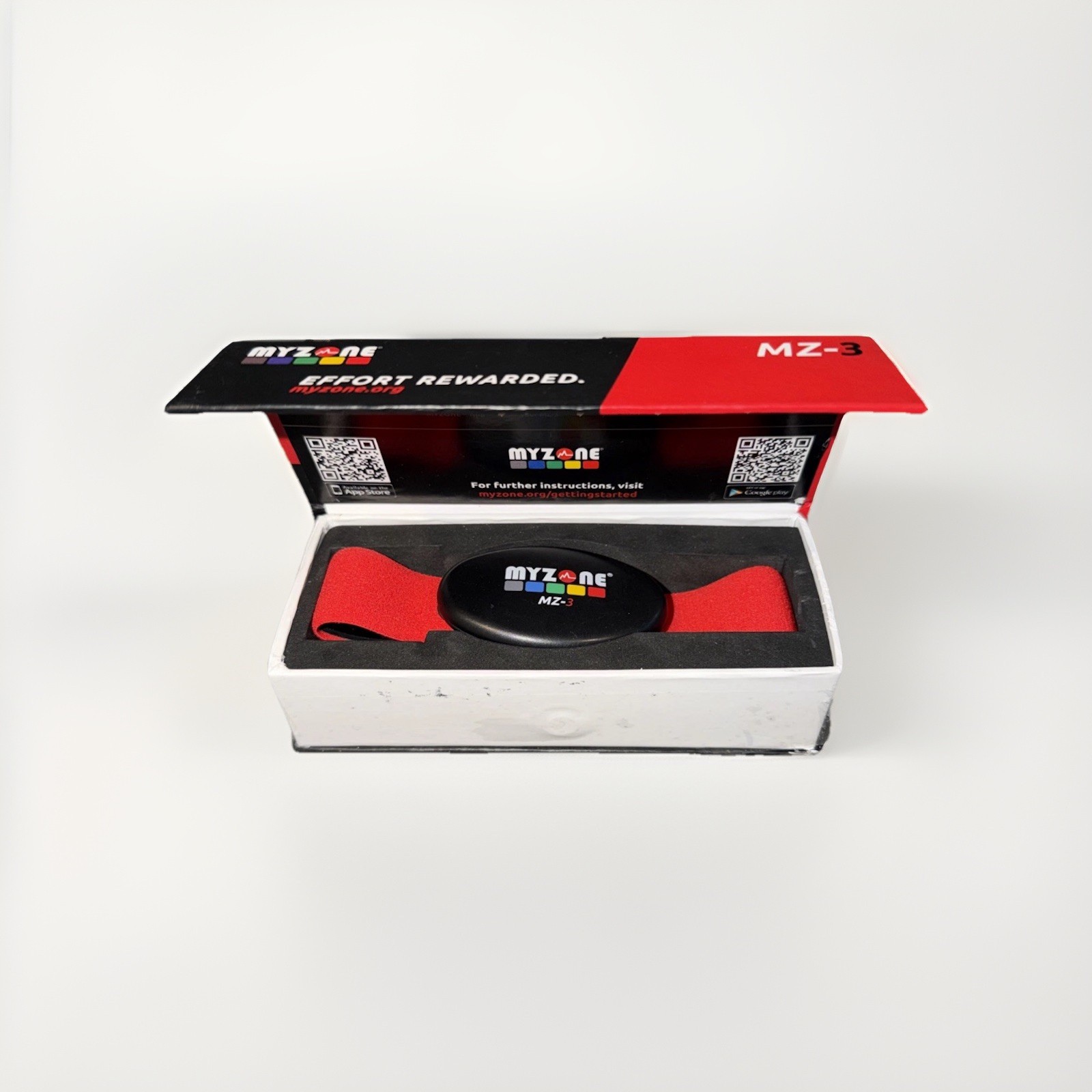 MYZONE MZ-3 Heart Rate Monitor Fitness With Chest Strap Charging Cable EUC 