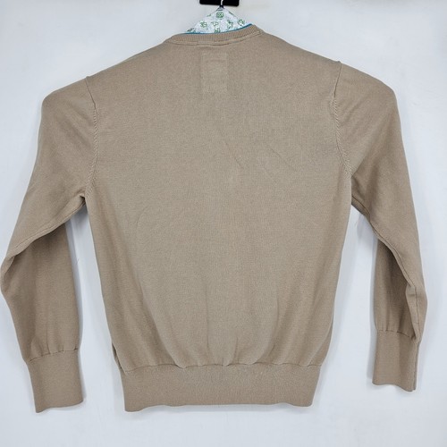 Cavi Sweater Mens Extra Large Casual Preppy Long Sleeve Tan Blue XL - Picture 5 of 11