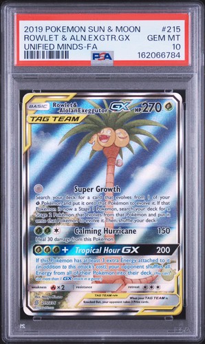 Rowlet & Alolan Exeggutor-GX graded PSA 10 for sale on eBay