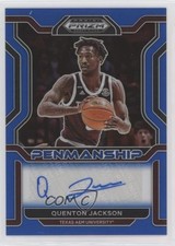 2022 Prizm Draft Picks College Penmanship Blue 128/149 Quenton Jackson Auto y8h