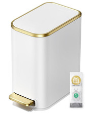 Cesun Small Bathroom Trash Can with Lid Soft Close, 5 Liter/1.3 Gallon Stainless