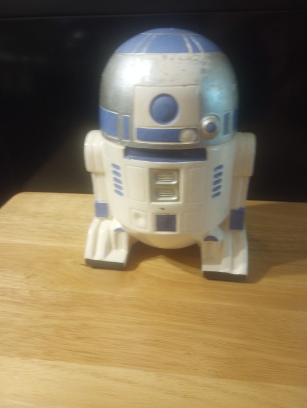 VTG Hand Painted Star Wars R2-D2 Coin Bank  Helen Dean Great Plains Mold Rare