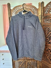 Columbia 1/4 Zip Fleece Lined Mens Pullover Sweater Size XL Grey