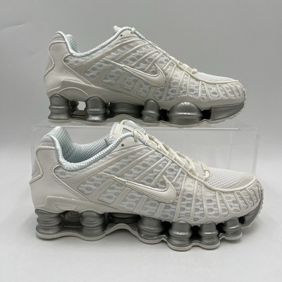 Womens Size 9 Nike Shox TL Sail Silver White Running Shoes AR3566