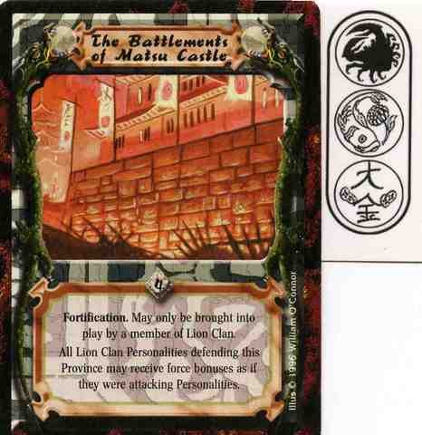 The Battlements of Matsu Castle Damaged L5R: Forbidden Knowledge