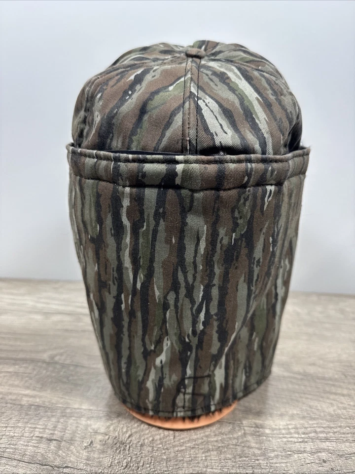 复古原装 Realtree 迷彩狩猎帽带可拆卸颈部 Gaiter 耳罩 美国 — 第 3/4 张图片