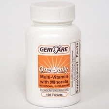 Gericare One Daily Multivitamin Mineral Nutritional Supplement Tablets 100 ct