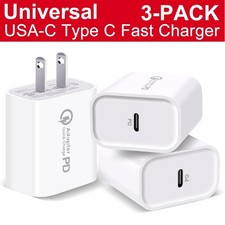 US PD 20W USB-C Fast Wall Charger Block Power Adapter For iPhone 16/15/14/13/12