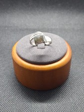 Artisan 925 Sterling Silver Ring w Rainbow Labradorite Gemstone Sz 9.25 Marked