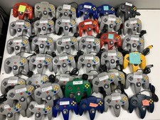 Lot of 40 Nintendo 64 Controllers N64 OEM Bulk Mixed Solid Colors Mostly Working