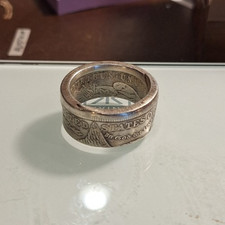 1921 Morgan Silver Dollar Ring Size 12.5 Handmade 90  1 coin
