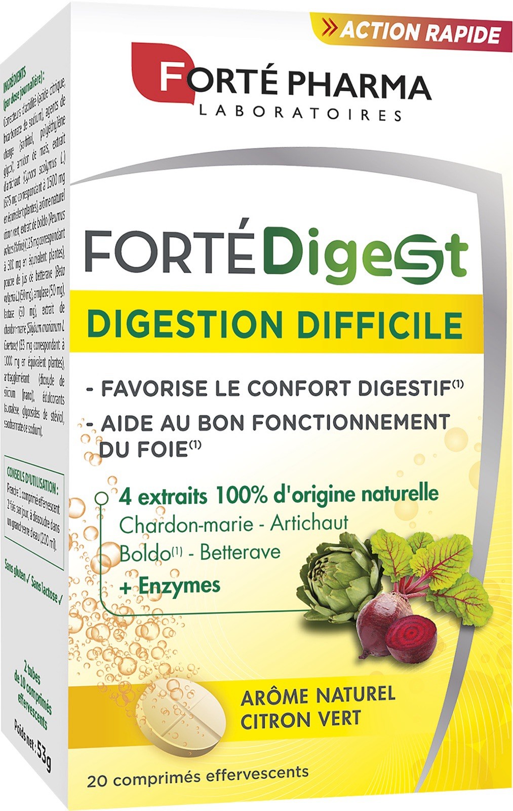 Fortédigest Digestion Difficile action rapide contre les ballonnements