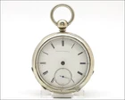 Antique c. 1870 Elgin Grade 57 18s 11j Key Wind Pocket Watch 56.5mm Case