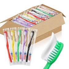 200pcs Disposable Toothbrushes with Toothpaste,Single Use Toothbrush with Too...