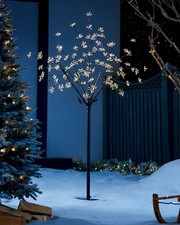 Image of WeRChristmas Pre-Lit Firework Tree, 900 Warm White LED Lights, Black, 6 ft / 1.8