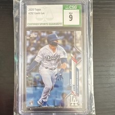 2020 Topps Gavin Lux #292 CSG 9 Rookie Los Angeles Dodgers Baseball Card. rookie card picture