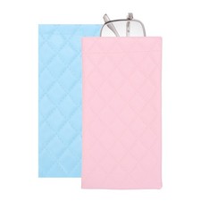 Squeeze Top Sunglass Pouch, 2Pcs Lattice PU Leather Soft Eyeglass Pouch, 2Colors