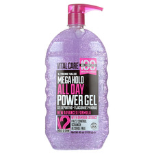 Vitalcare Mega Hold All Day Power Hair Gel, 40 Oz Alcohol-Free Frizz Control