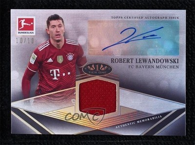 2021 Topps Tier One Bundesliga Relics 10/10 Robert Lewandowski #ATOR-RL Auto 0c3