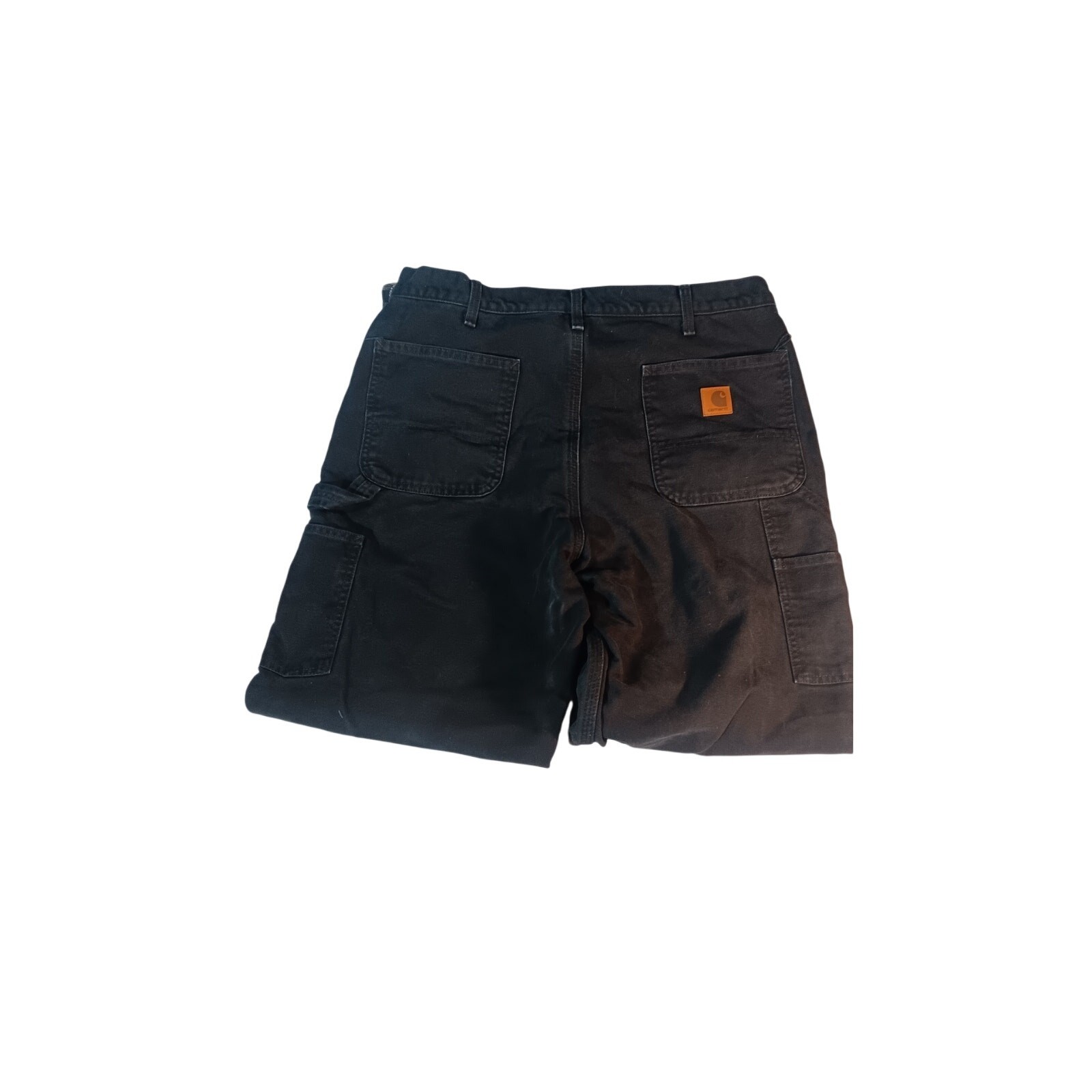 Carhartt Flannel Lined Work Pants 36x34 Black | Winter Dungaree Utility Fit