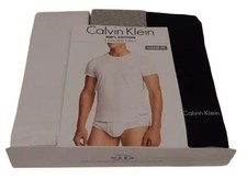 Image of 3 PACK CALVIN KLEIN SIZE MEDIUM GRAY BLACK CREW NECK T-SHIRTS UNDERSHIRTS U4001