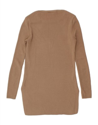 MISS SELFRIDGE Womens Long Sleeve Jumper Dress UK 10 Small Brown Acrylic  BN08 | eBay