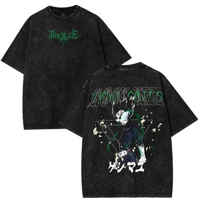 Rock Lee Anime Graphic Tee Dark Anime Streetwear T-Shirt
