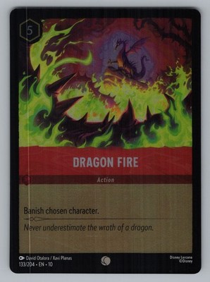 DRAGON FIRE 133/204 C LORCANA COLD FOIL NM 10 DAVID OTALORA / XAVI PLANASt