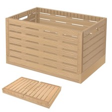 Collapsible Storage Bins, 23x15 Inches Plastic Stackable Utility Crates with ...