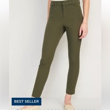 New Old Navy - High Rise Pixie Never Fade Green Ankle Pants Womens Plus 30 FLAW