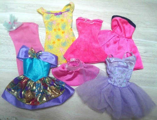Vtg Barbie Lucky Rabbit 90s Tagged Doll CLothes DRESS Lot 7pc B Label