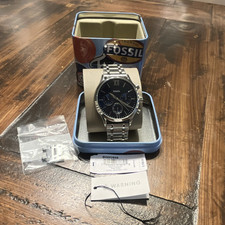 Fossil BQM2808 Quartz Chronograph Blue Dial S...