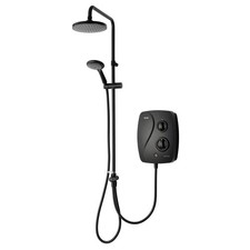 Triton AS2000SR DuElec Silent Running Thermostatic Dual Head Power Shower Black