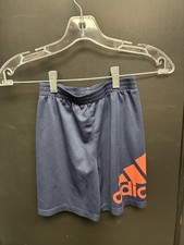 Boys Adidas Blue/Orange Logo Shorts - Size 6