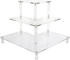 3 Tier Acrylic Display Riser Stand for Amiibo Funko POP Figures Corner Shelf