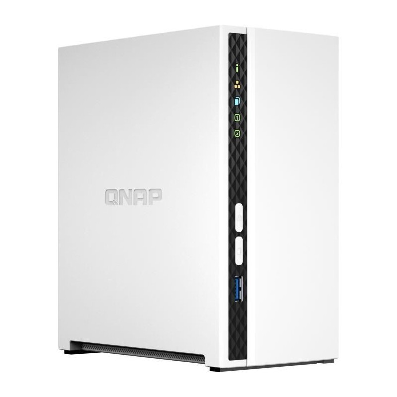 Stockage NAS QNAP TS-233 serveur cloud privé 2 baies 2 Go RAM silencieux