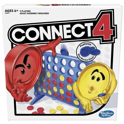 Hasbro Gaming Connect 4 Strategy Board Game for Ages 6 and Up Compact, Blue 