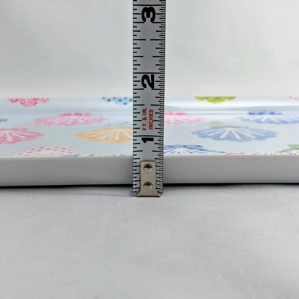 Juego de 13 bandejas de placas de melamina Cynthia Rowley azul claro Sea Shell Kensie Plate Foto 4 de 4