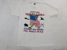 Vintage Operation Desert Storm Shirt Men's Size Large Screen Stars 90s